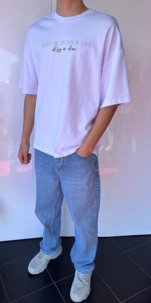 Футболка Three Black (S-XL) 2053 white (лето)