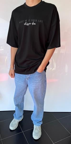 Футболка Three Black (S-XL) 2054 black (лето)
