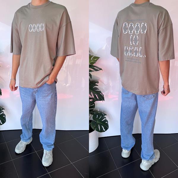 Футболка Three Black (S-XL) 2055 grey (лето)