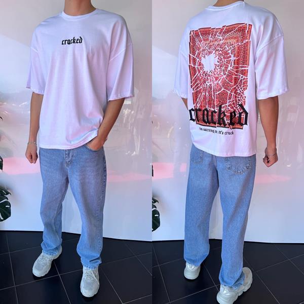 Футболка Three Black (S-XL) 2061 white (лето)