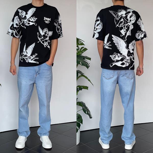 Футболка Three Black (S-XL) 2123 black (лето)