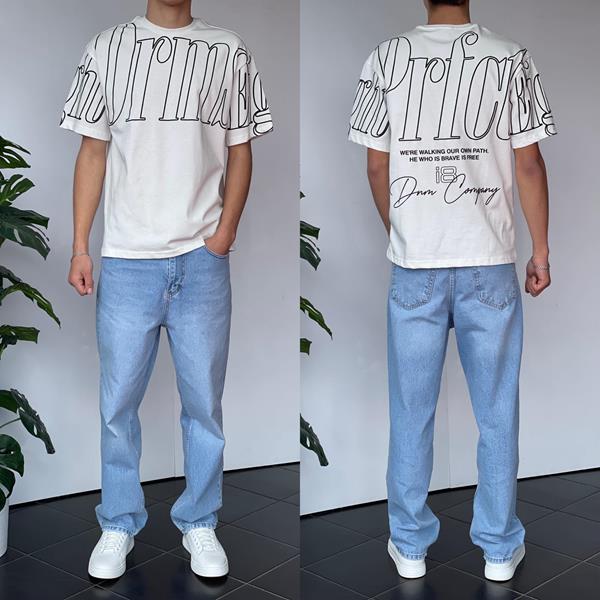 Футболка Three Black (S-XL) 2127 white (лето)