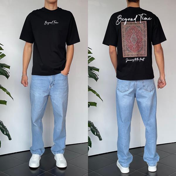 Футболка Three Black (S-XL) 2133 black (лето)