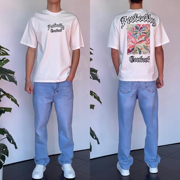Футболка Three Black (S-XL) 2192 white (лето)