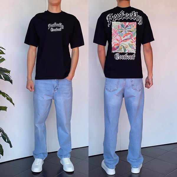 Футболка Three Black (S-XL) 2193 black (лето)