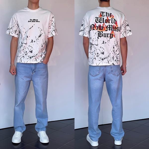 Футболка Three Black (S-XL) 2199 white (лето)