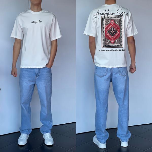Футболка Three Black (S-XL) 2202 white (лето)