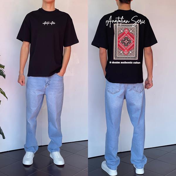 Футболка Three Black (S-XL) 2203 black (лето)