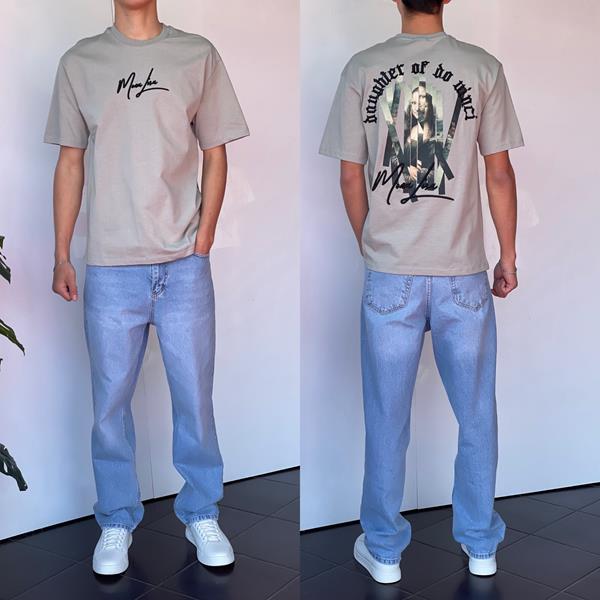 Футболка Three Black (S-XL) 2204 grey (лето)