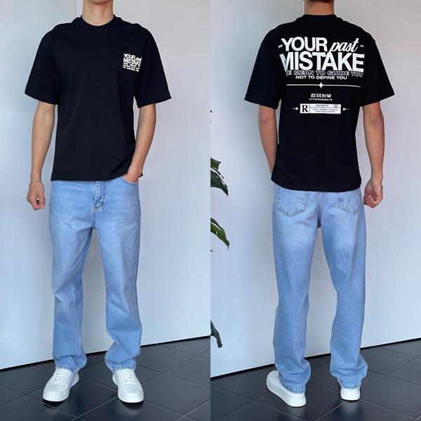 Футболка Three Black (S-XL) 2213 black (лето)