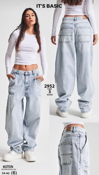 Джинсы Jeans Style (34-40) 2952-12-3 l.blue (деми)