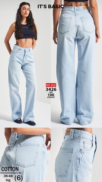 Джинсы Jeans Style (38-48) 3426-100 l.blue (деми)