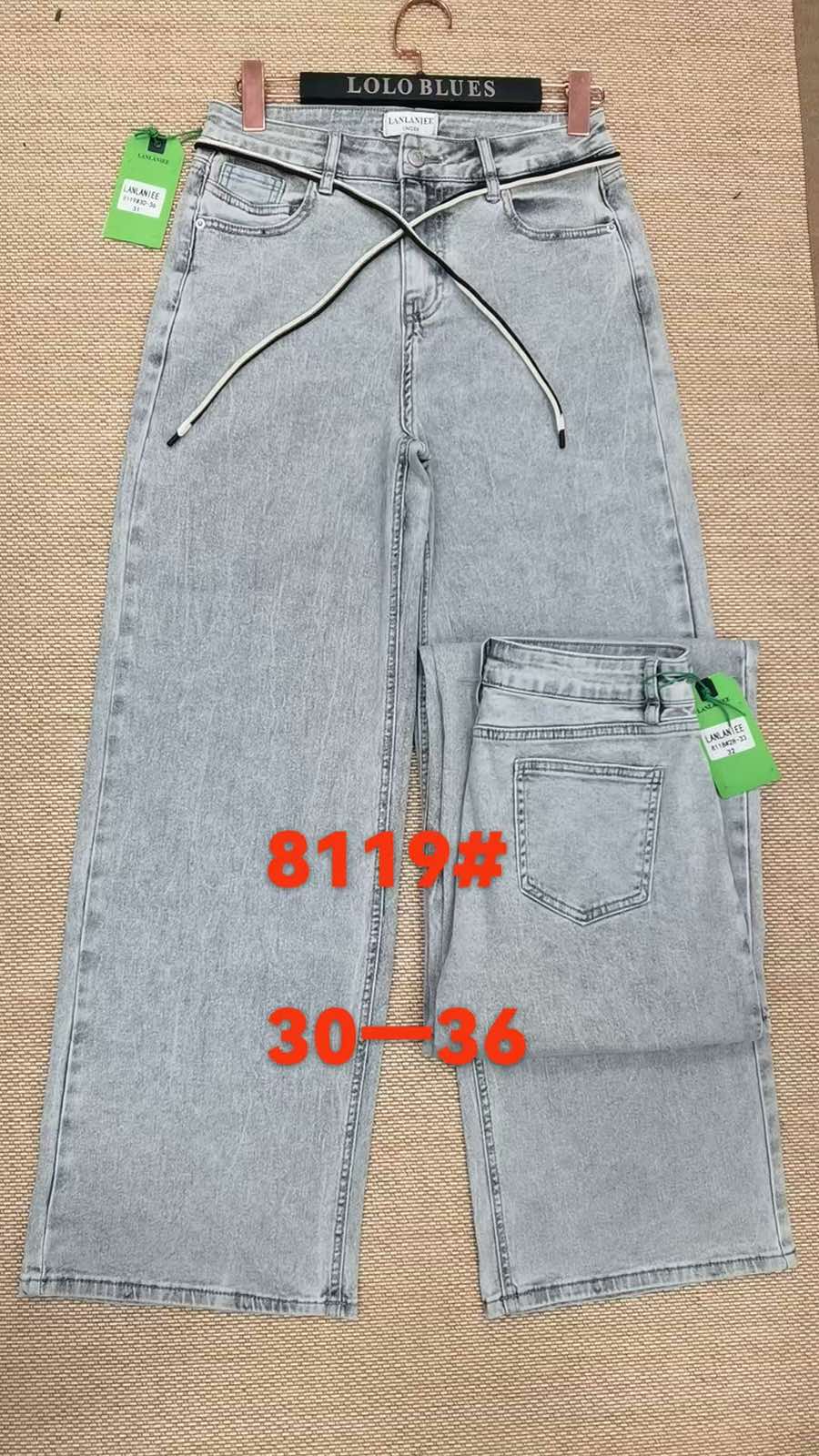 Джинсы Lolo Blues (30-36) 8119 l.grey (деми)