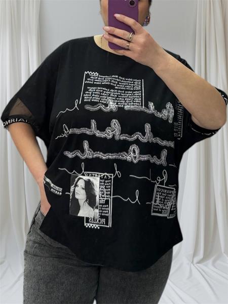 Футболка Novetly Store (52-56) 25316 black (лето)