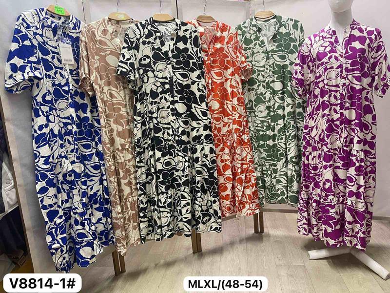 Платье Шаолинь (M-XL) V8814-1 purple (лето)