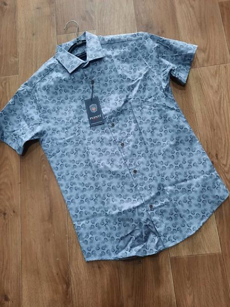 Рубашка Mary Poppins (S-2XL) 4073 l.blue (лето)