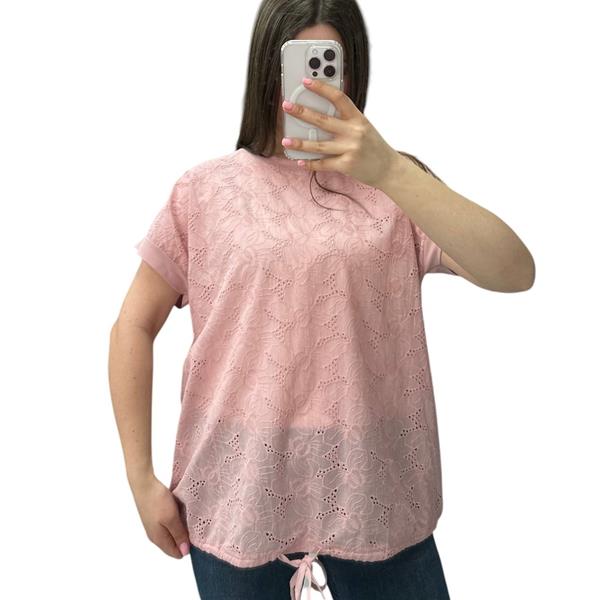 Футболка LeVisha (48-56) 25044 pink (лето)