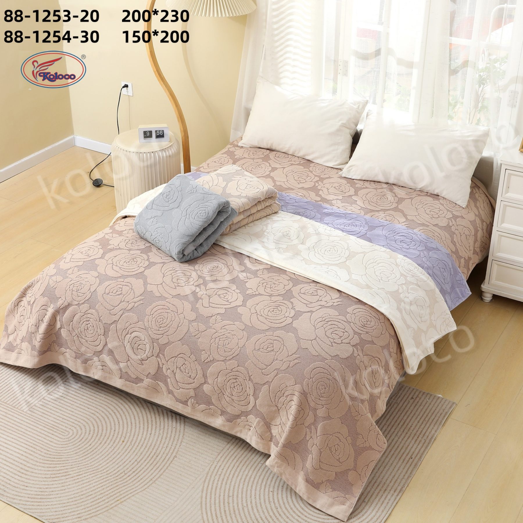 Покрывало Koloco (220*240) 88-1253-20 mix (деми)