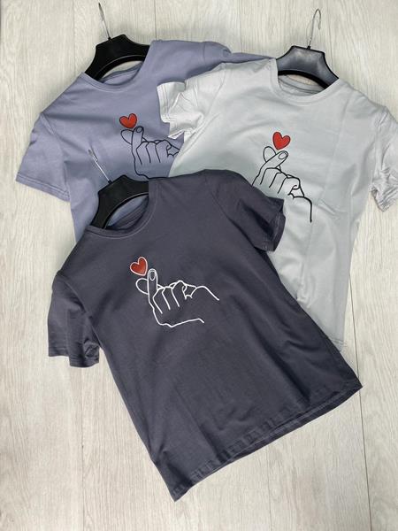 Футболка sss Annet (S-2XL) AZ0058 d.grey (лето)