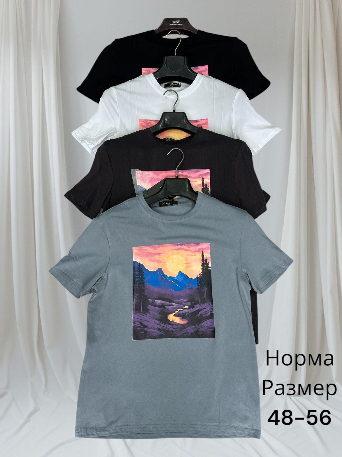 Футболка Hai (48-56) H136 d.grey (лето)