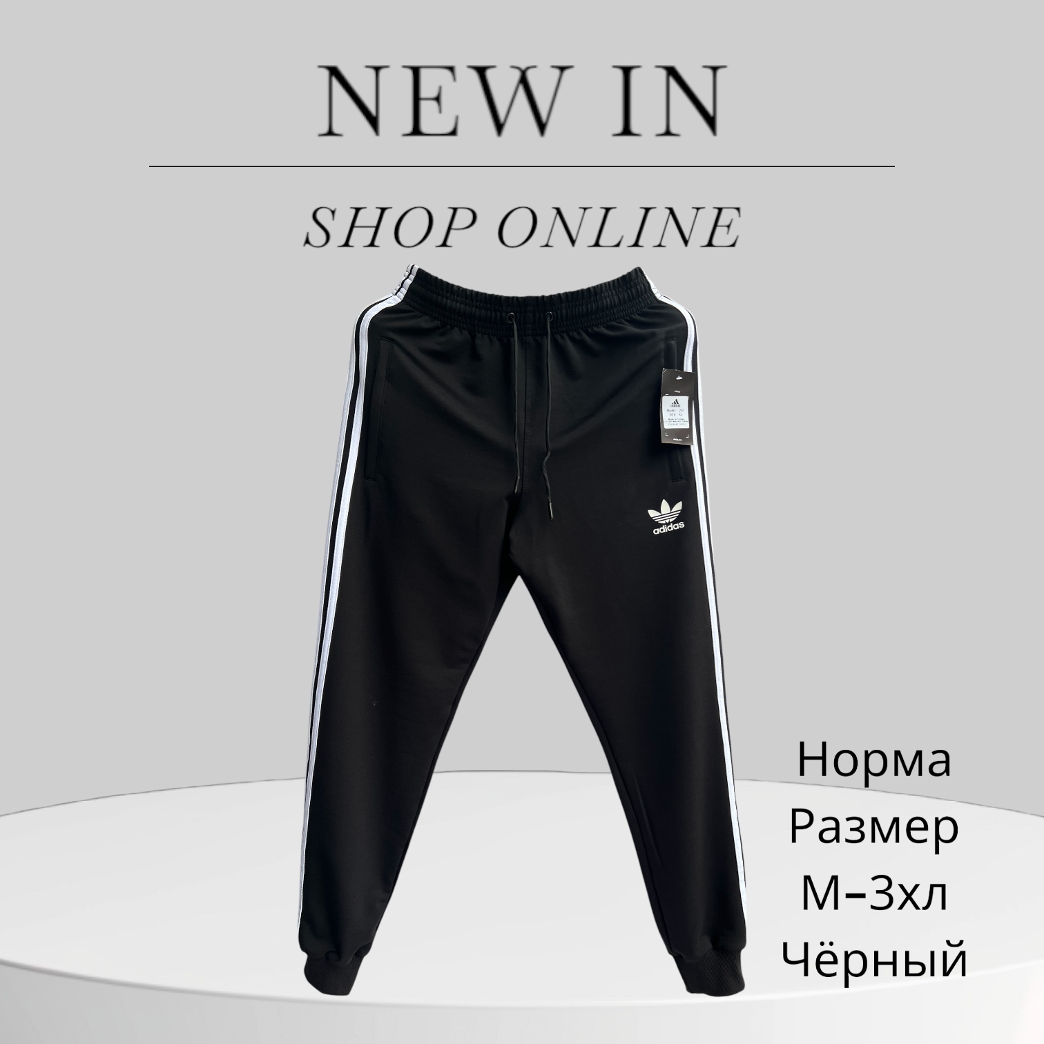 Штаны спорт Hai (M-3XL) H210 black (деми)