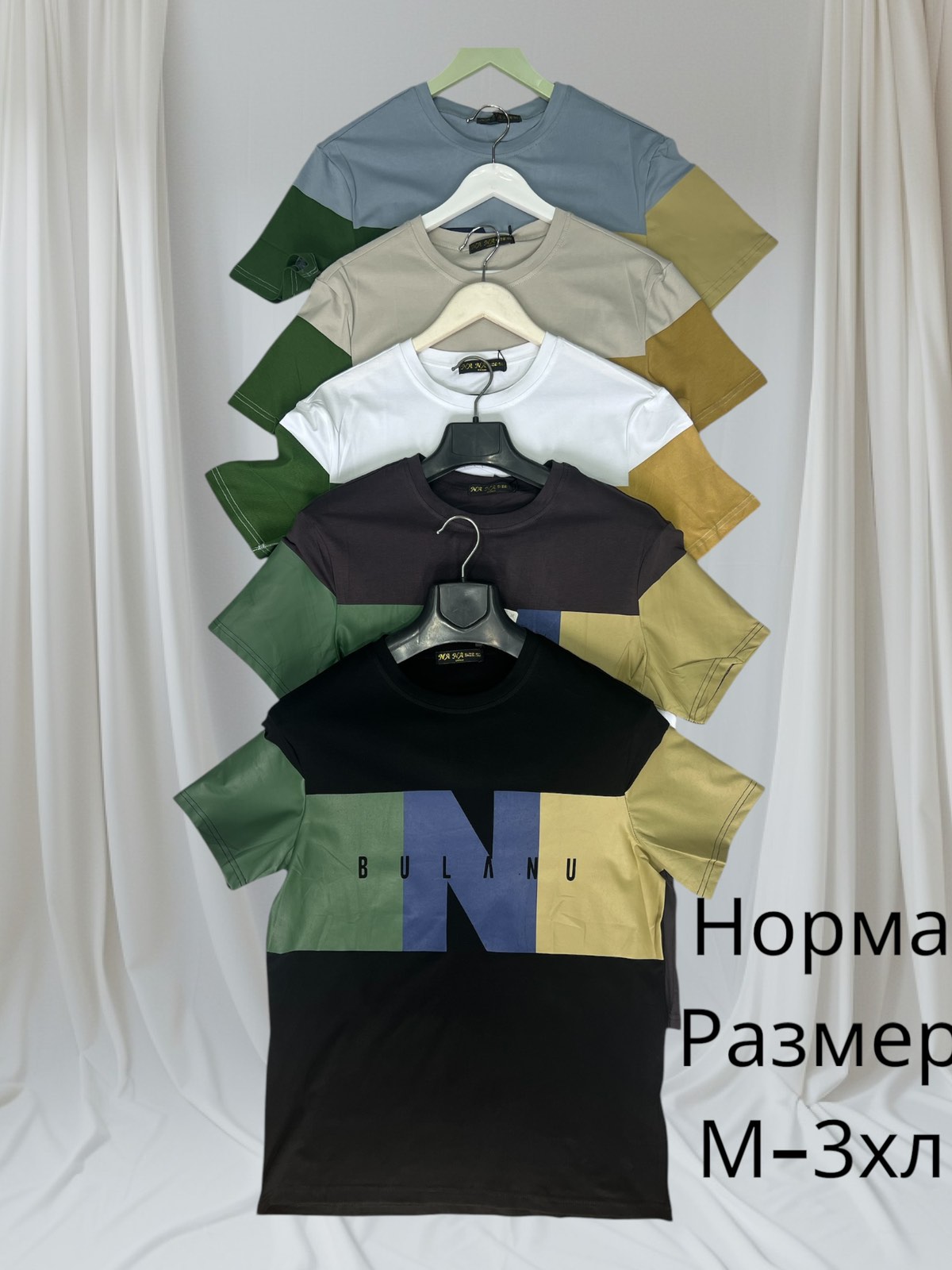 Футболка Hai (M-3XL) H77 grey (лето)