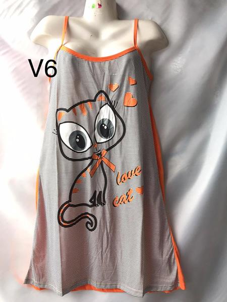 Ночнушка Punky (XL-5XL) V6 orange (лето)