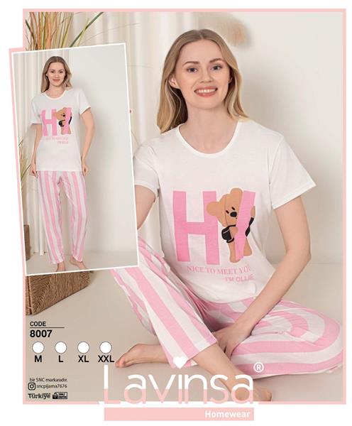 Пижама Disneyopt (M-2XL) 8007 pink (лето)