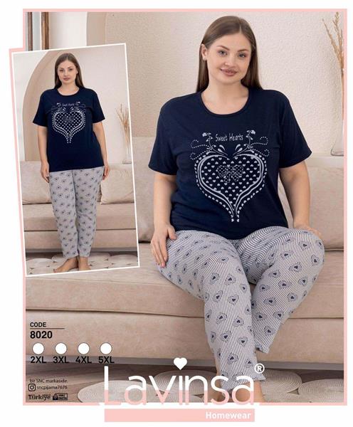 Пижама Disneyopt (2XL-5XL) 8020 navy (лето)