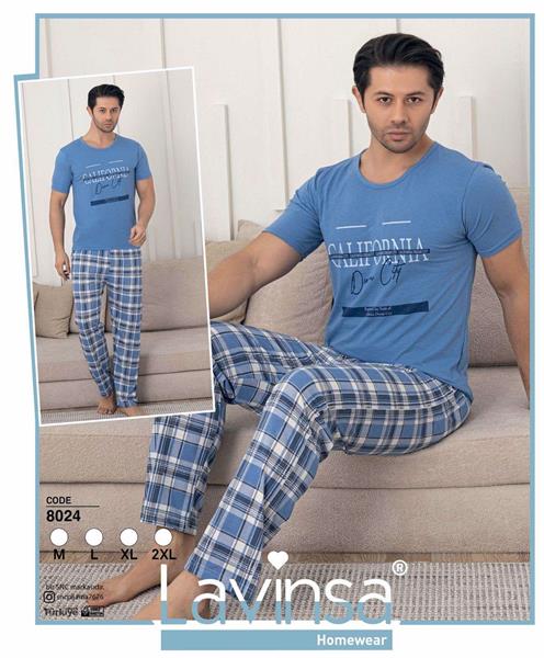 Пижама Disneyopt (M-2XL) 8024 blue (лето)