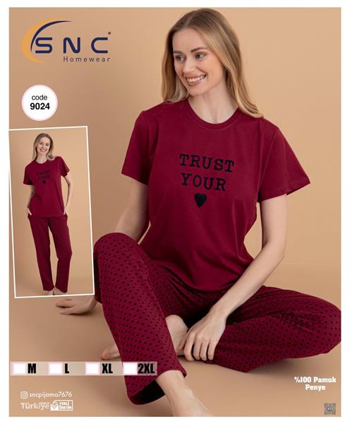 Пижама Disneyopt (M-2XL) 9024 wine (лето)