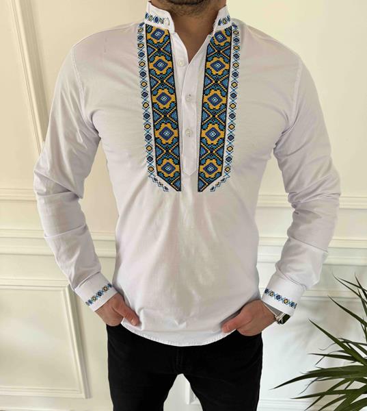 Вышиванка Nik (S-3XL) 55952 white (деми)
