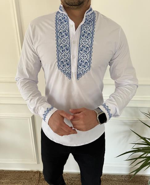 Вышиванка Nik (S-3XL) 55954 white (деми)