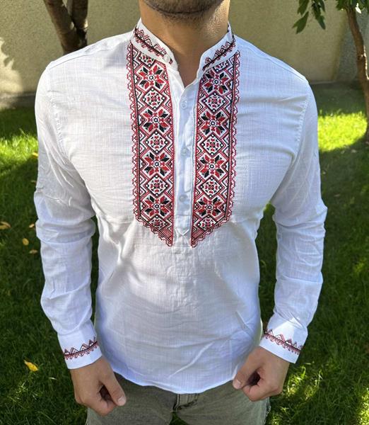 Вышиванка Nik (S-3XL) 55956 white (деми)