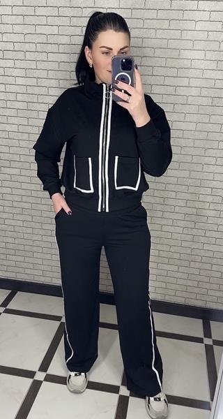 Костюм спорт Valentina (42-52) 031 black (деми)