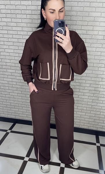 Костюм спорт Valentina (42-52) 031 brown (деми)