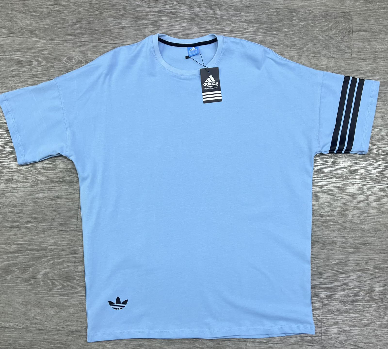 Футболка MirWear (L-3XL) 282-1 l.blue (лето)
