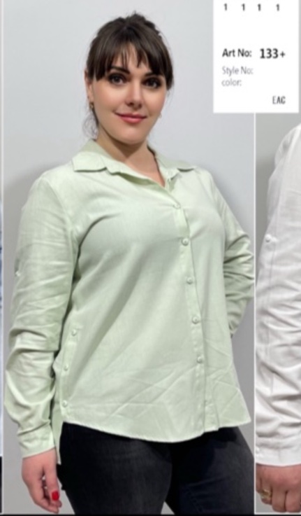 Рубашка Loyard (XL-4XL) 133 mint (лето)