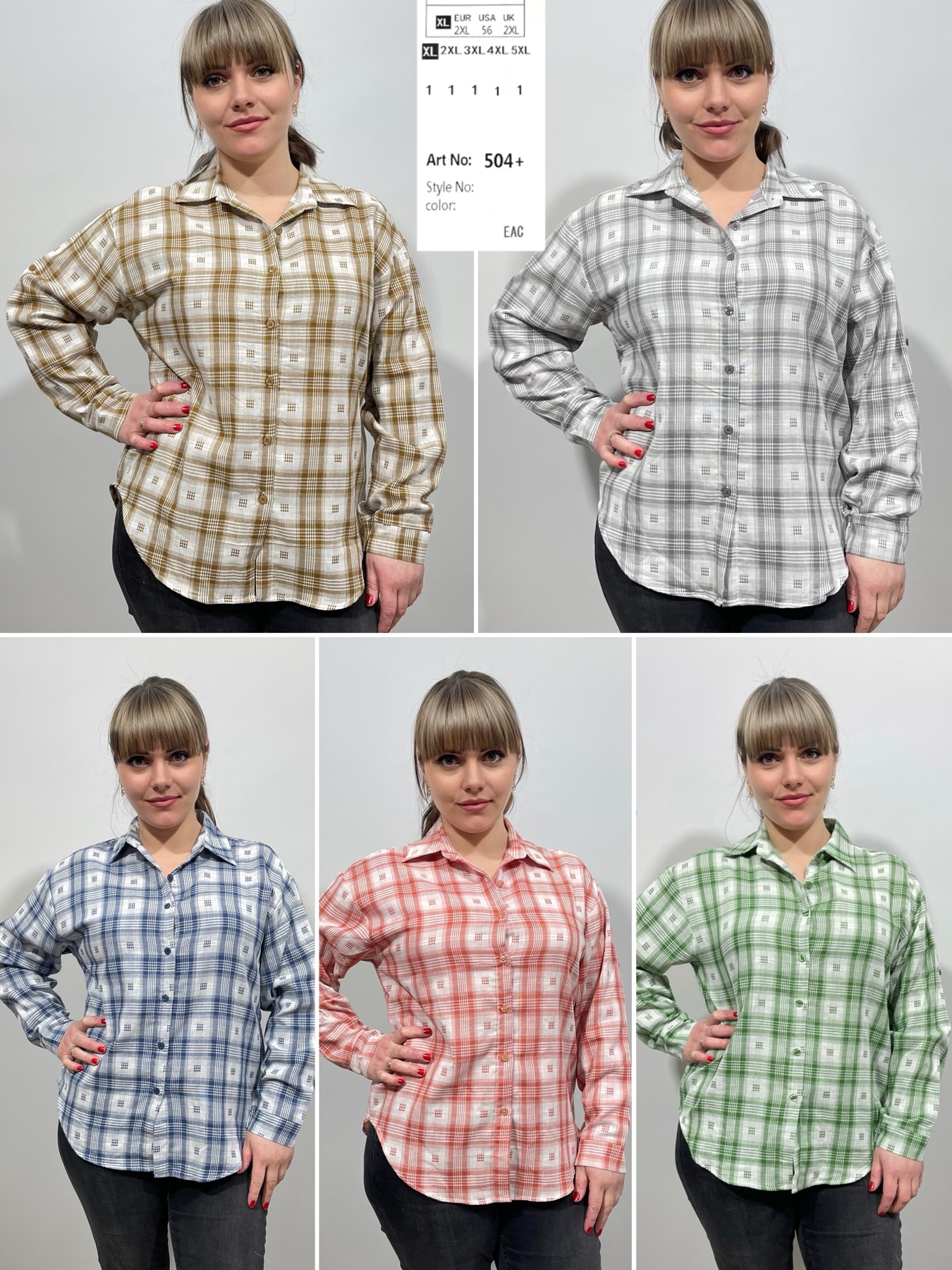 Рубашка Loyard (XL-5XL) 504 grey (деми)