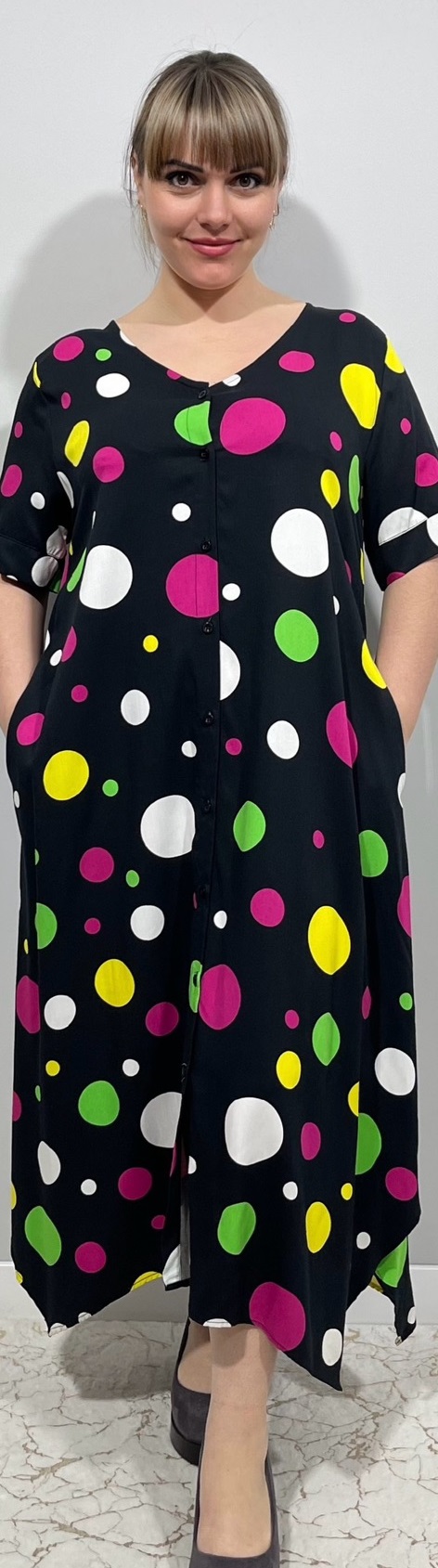 Платье Loyard (XL-5XL) 8581 black (лето)