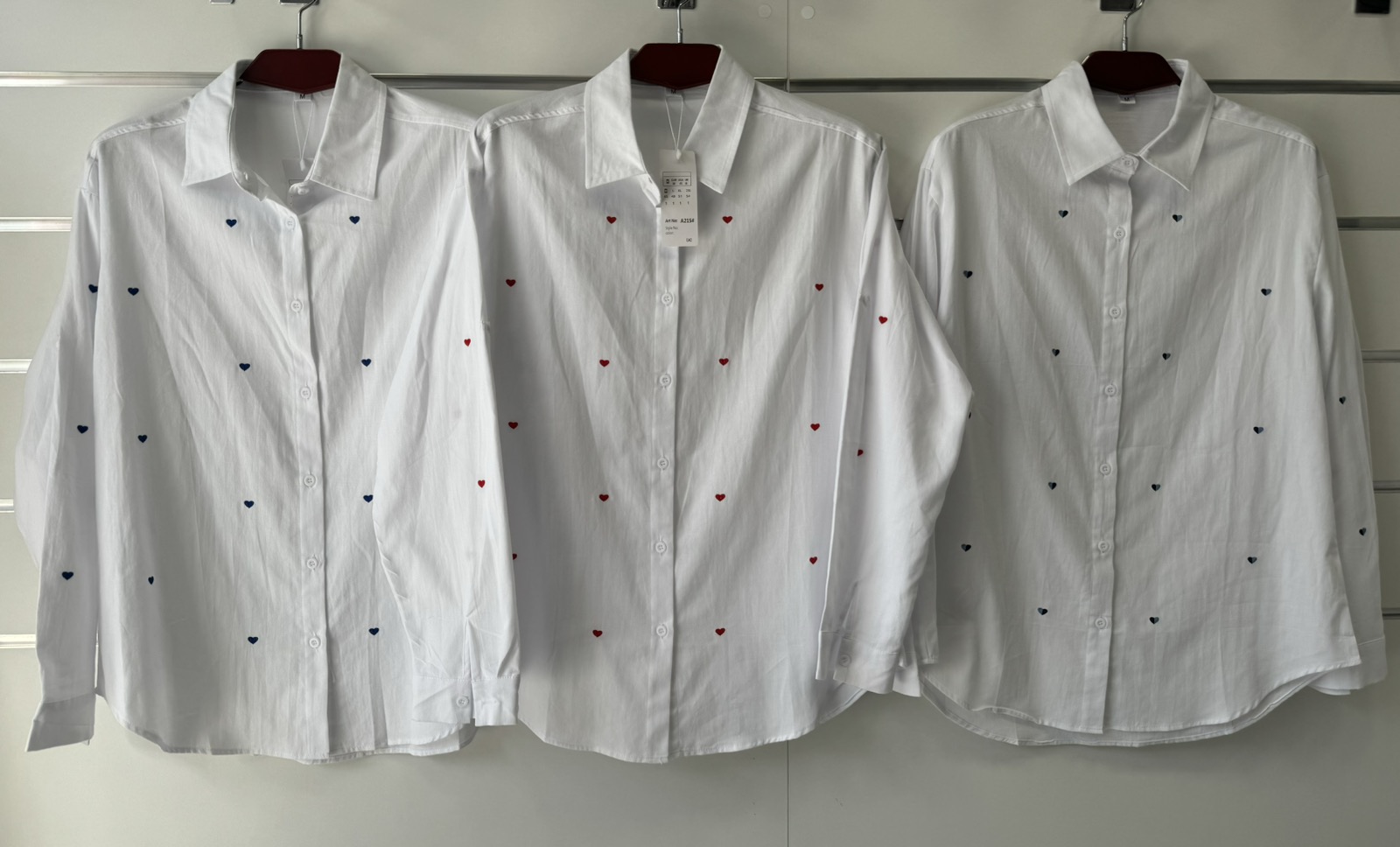 Рубашка Loyard (M-2XL) A215 white-grey (деми)