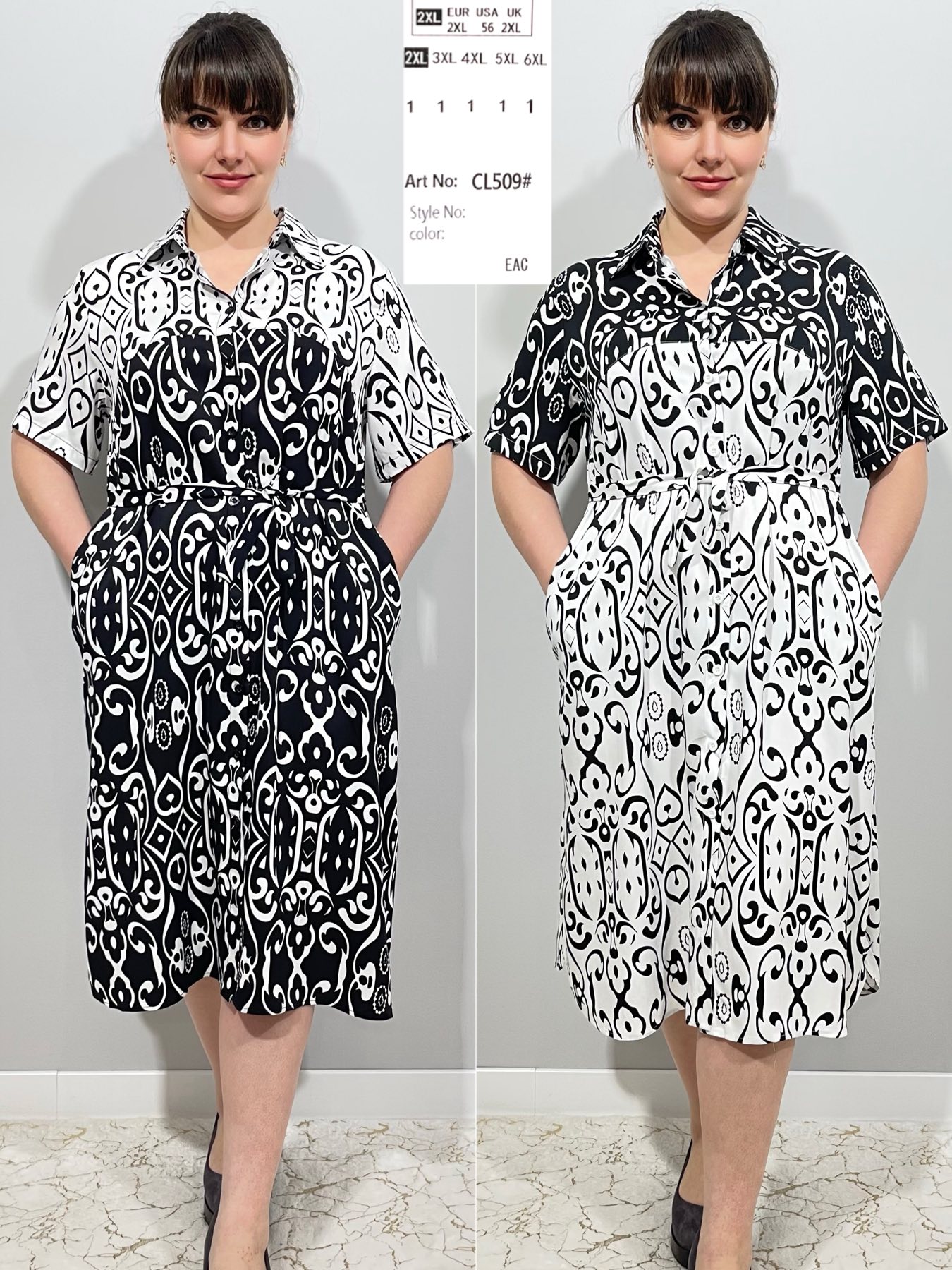 Платье Loyard (2XL-6XL) CL509 white (лето)