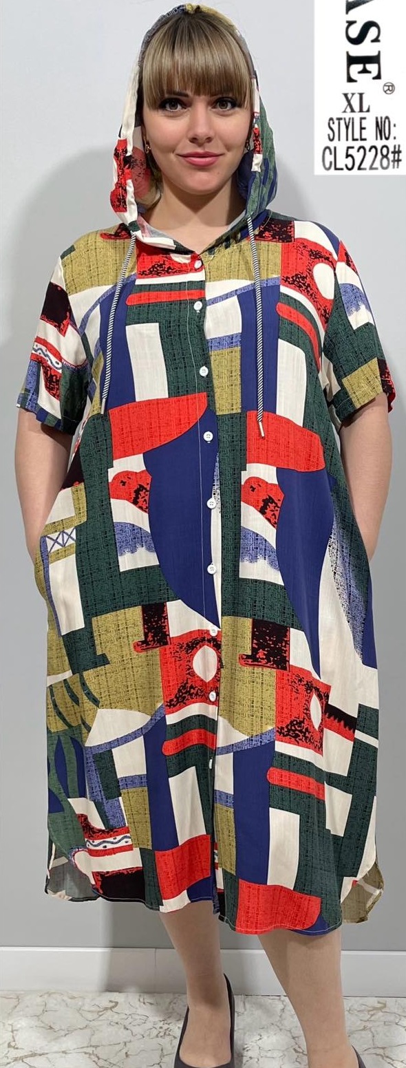 Платье Loyard (XL-5XL) CL8228 blue (лето)