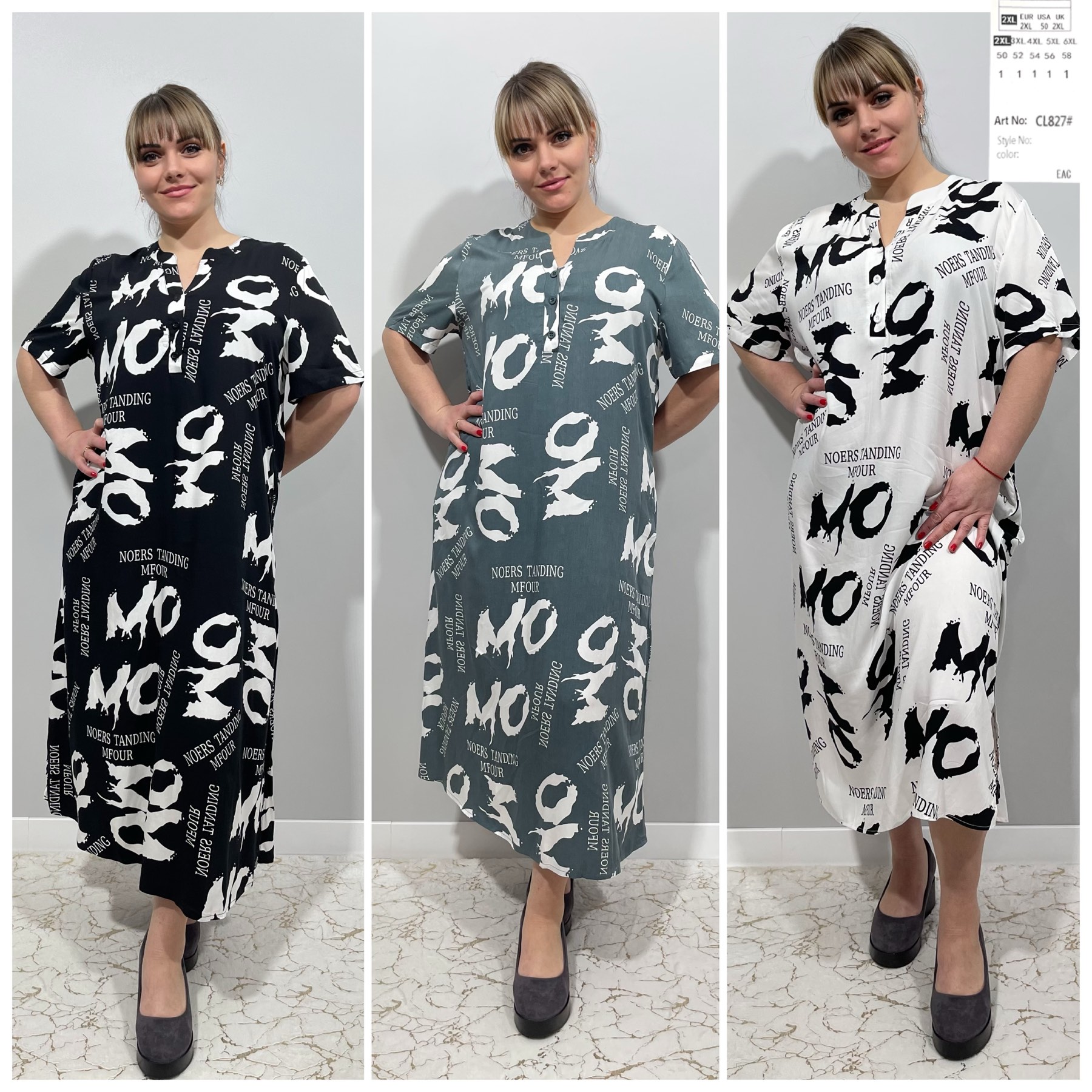 Платье Loyard (2XL-6XL) CL827 white (лето)