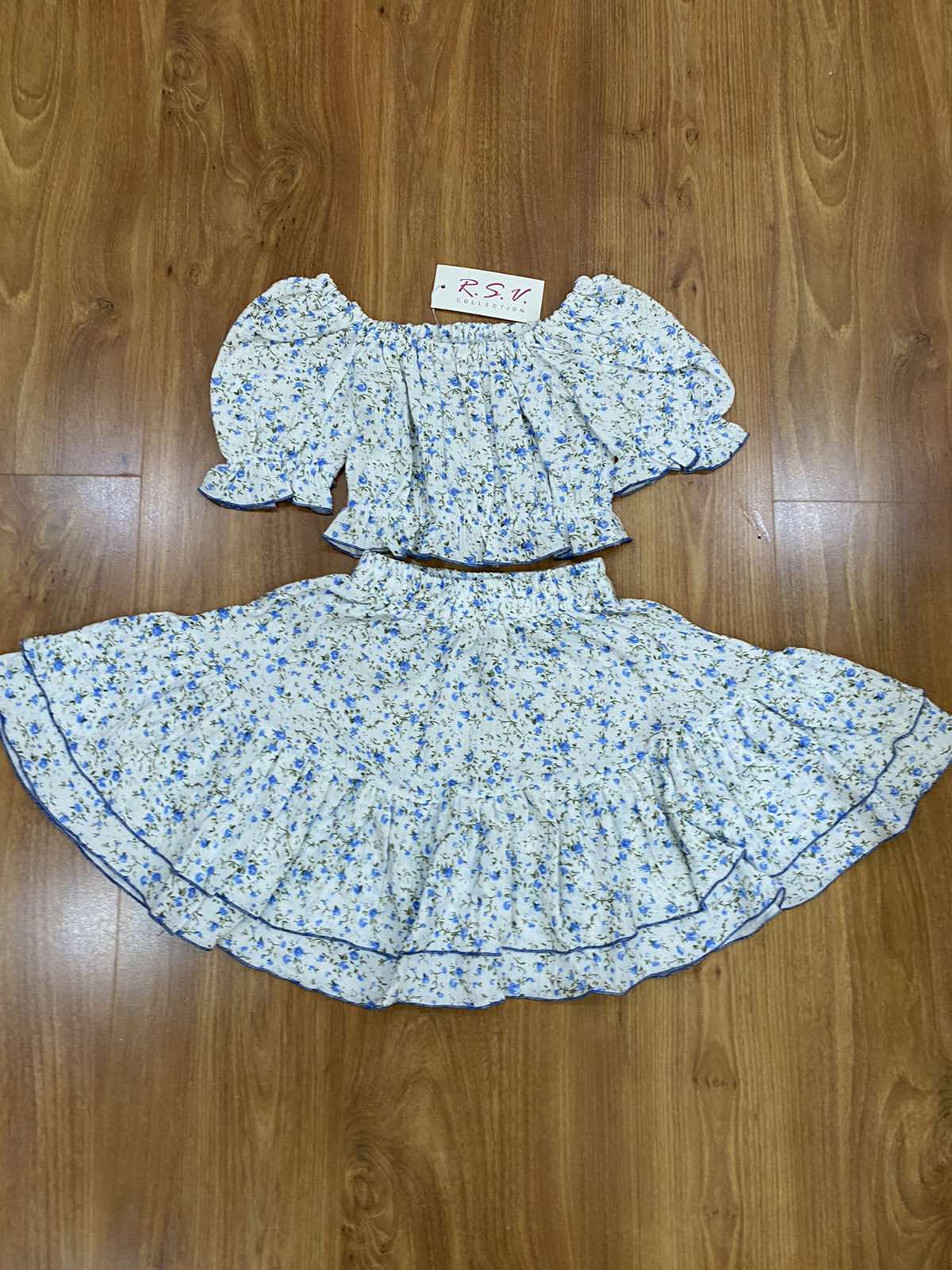 Платье Dingo (134-158) 299 white-blue (лето)