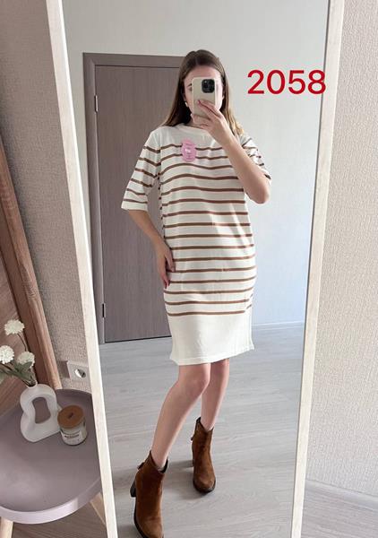 Платье FSN (44-48) 2058 white-powder (лето)