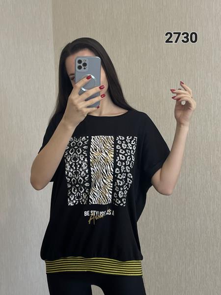 Футболка FSN (48-54) 2730 black (лето)