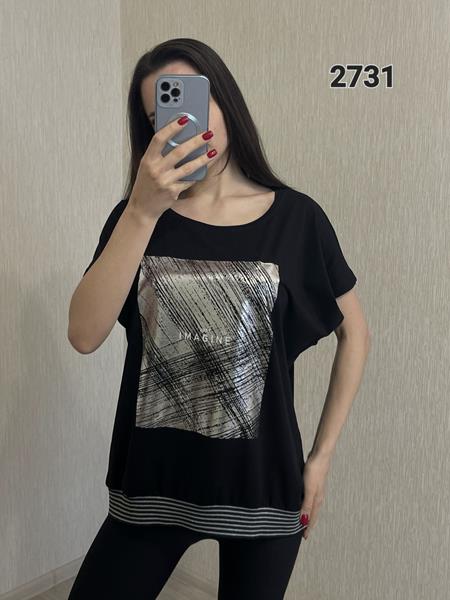 Футболка FSN (48-54) 2731 black (лето)