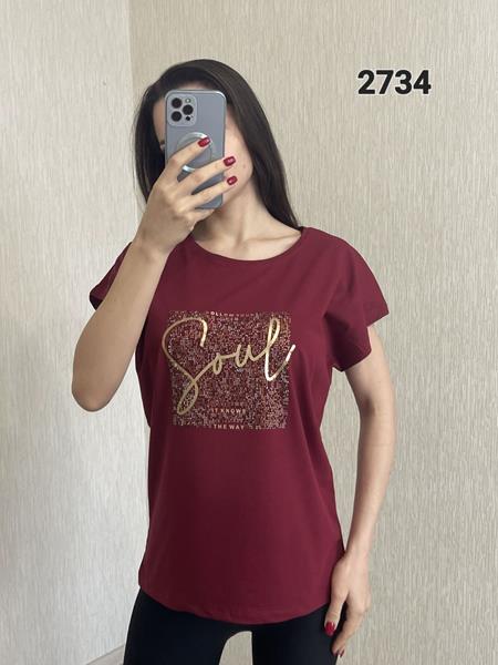 Футболка FSN (46-52) 2734 wine (лето)