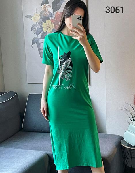 Платье FSN (44-48) 3061 green (лето)